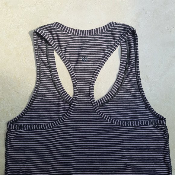 Lululemon Purple Striped Racerback Tank - Picture 5 of 6